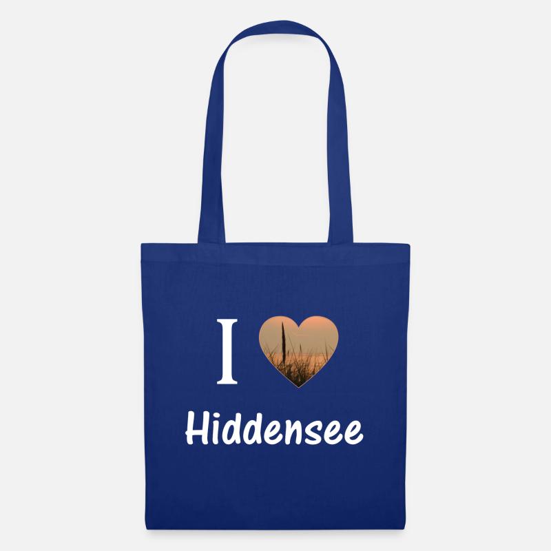 I love Hiddensee - Stoffbeutel - Royalblau