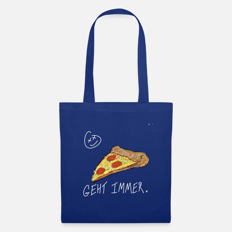 pizza geht immer - Stoffbeutel - Royalblau