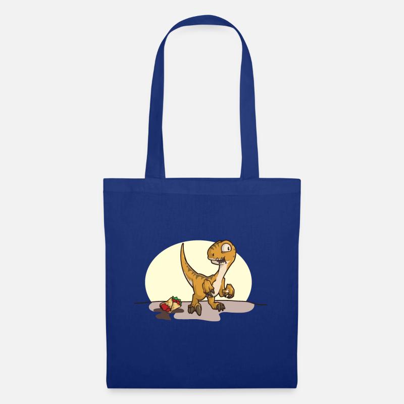 Wraptor Raptor Dinosaurier Dino Tortilla Burrito - Stoffbeutel - Royalblau