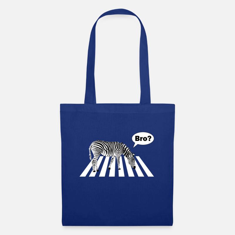 Zebra Zebrastreifen Bruder - Stoffbeutel - Royalblau