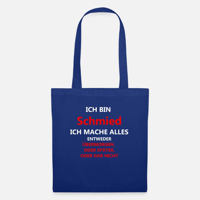 Ich bin Schmied - Stoffbeutel - Royalblau