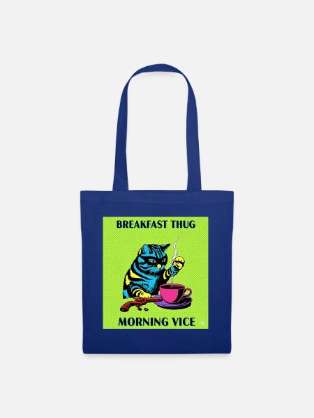 Breakfast Thug Morning Vice - Stoffbeutel - Royalblau