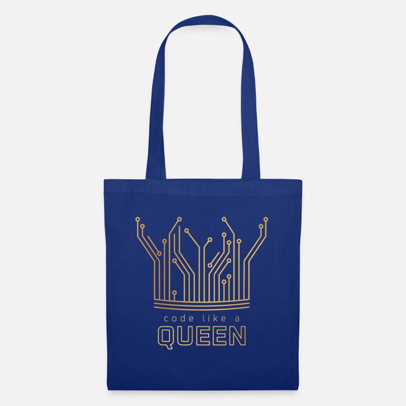 Code Like a Queen - Tote Bag - royal blue