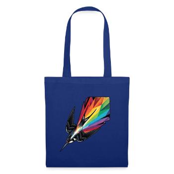 Bunter Vogel Schwalbe - Stoffbeutel - Royalblau - Vorne
