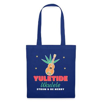 Yuletide Ukulele Weihnachts-Ukulele-Musiker - Stoffbeutel - Royalblau - Vorne