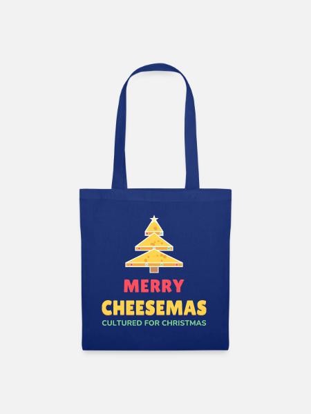 Fröhliche Cheesemas Lustiger Weihnachtskäse - Stoffbeutel - Royalblau