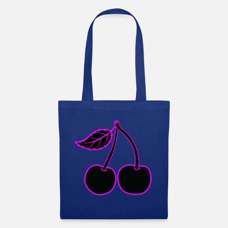 Neon Kirsche Pink, dezent oder präsent - Stoffbeutel - Royalblau