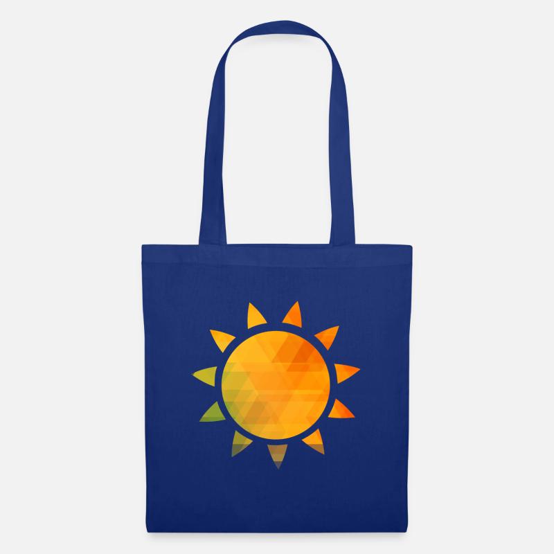 Sonne - Stoffbeutel - Royalblau