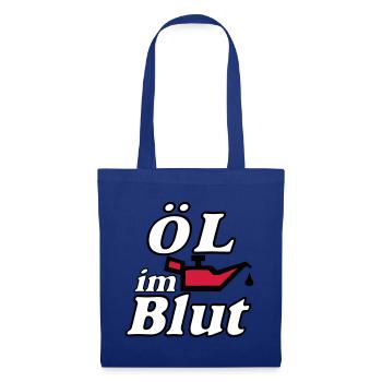 Auto Tuning Schrauber Kult Shirt, Öl im Blut (25) - Stoffbeutel - Royalblau - Vorne