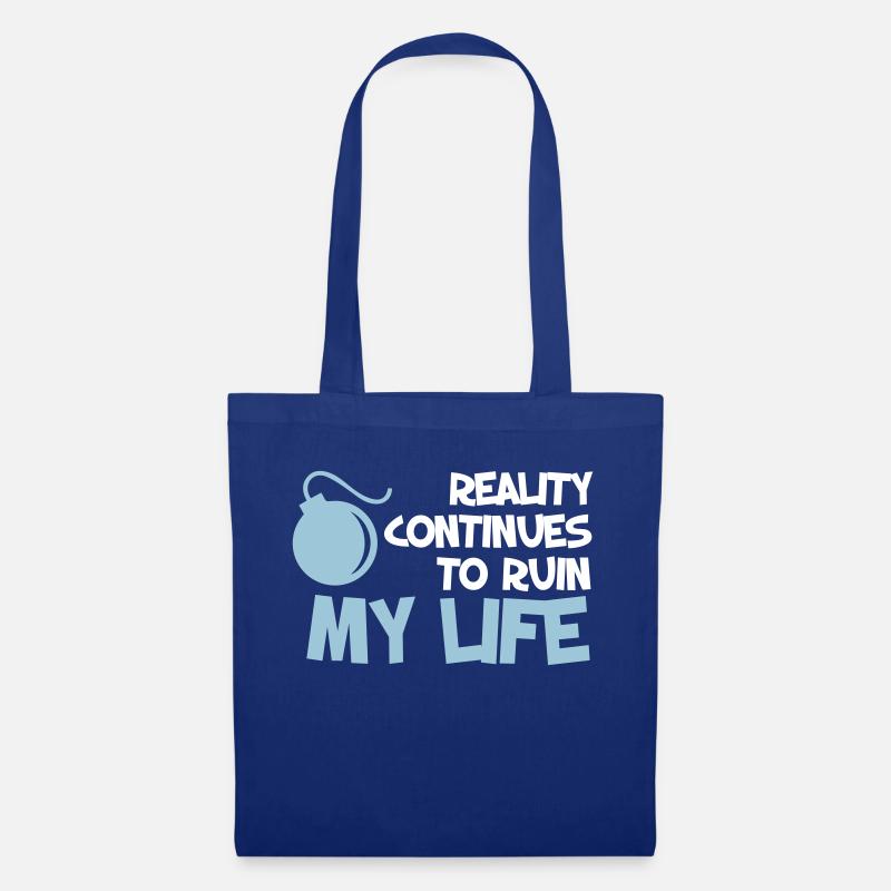 Funny Quotes. Zitat. Humor. Geschenk - Stoffbeutel - Royalblau