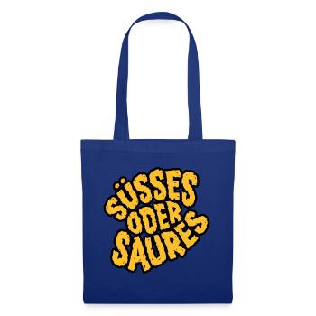 Halloween Shirt Süßes oder Saures - Stoffbeutel - Royalblau - Vorne