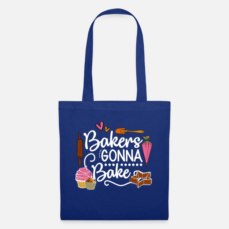 Backen Bäcker Bäckerin Bäckerei Konditorin Kuchen - Stoffbeutel - Royalblau