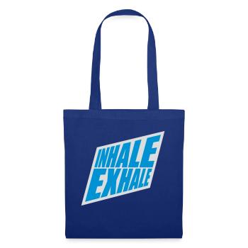 inhale exhale yoga Zitat - Stoffbeutel - Royalblau - Vorne