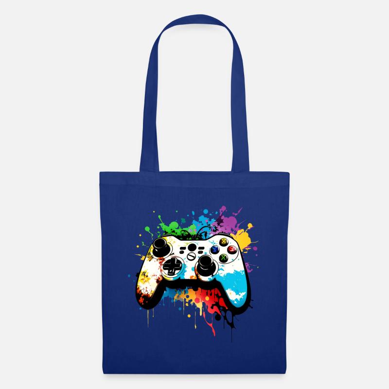 Gaming Controller Graffiti Computer Spiele Gamer - Stoffbeutel - Royalblau
