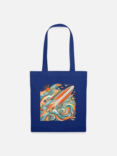 Surf Rock Wave Retro - Stoffbeutel - Royalblau