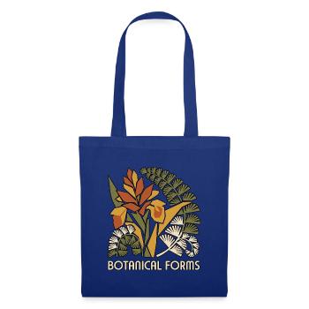 Mid Century Dschungel Abstraktion - Stoffbeutel - Royalblau - Vorne