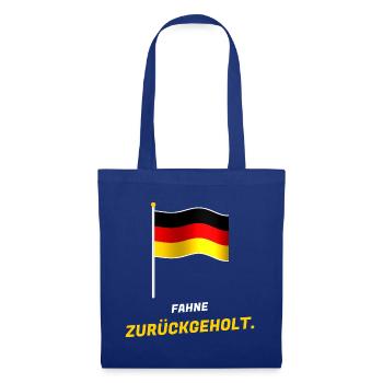 Fahne zurückgeholt - Schwarz Rot Gold - Stoffbeutel - Royalblau - Vorne