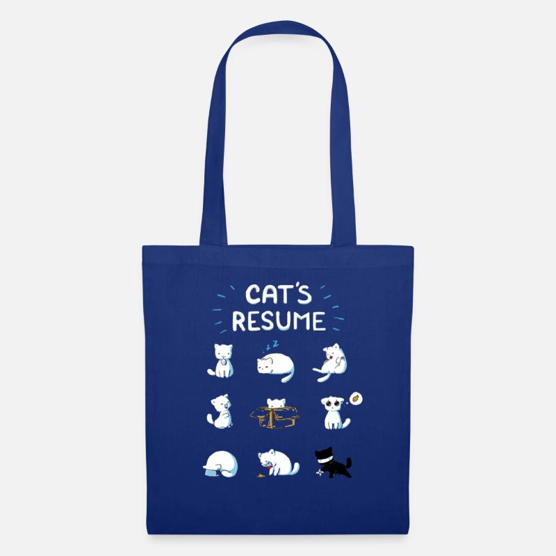 Lustige Katze Katzen Leben - Stoffbeutel - Royalblau