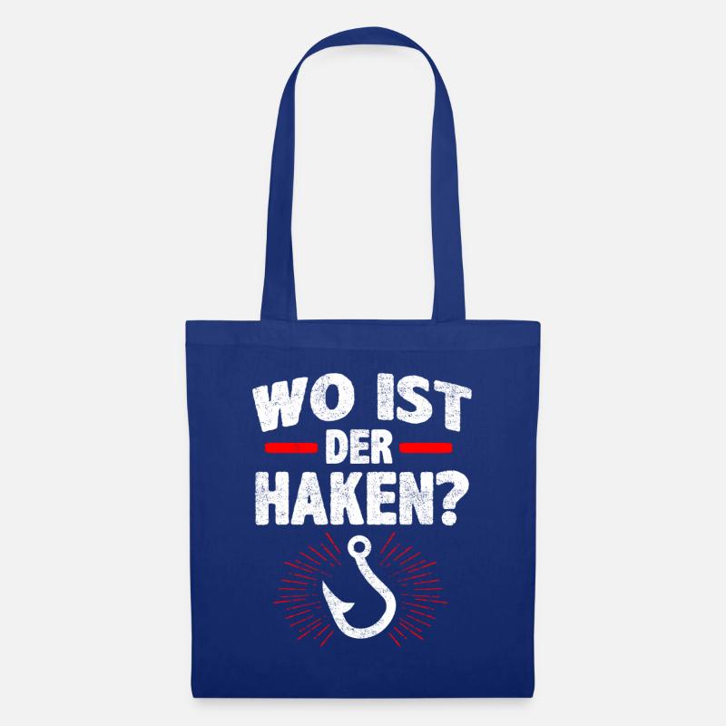 Wo ist der Haken - Stoffbeutel - Royalblau