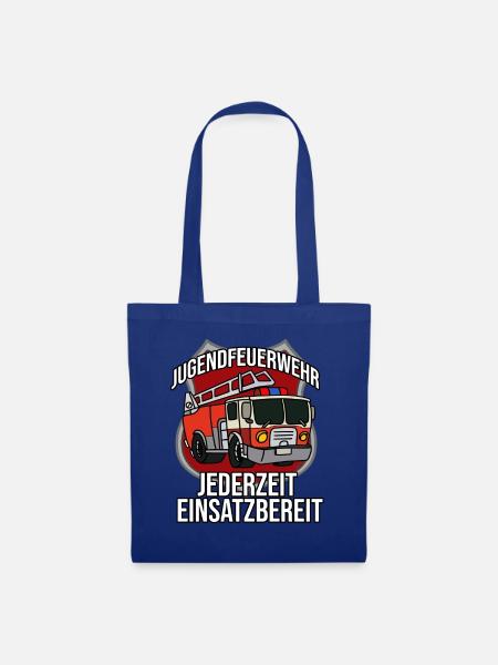 Jugendfeuerwehr Feuerwehrauto Feuerwehr - Stoffbeutel - Royalblau