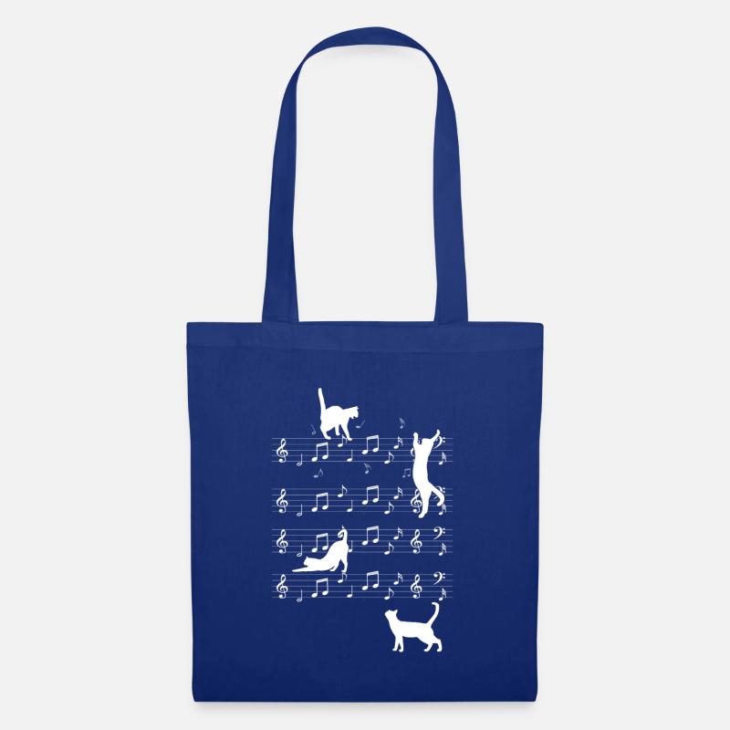 Musik Katze - Stoffbeutel - Royalblau