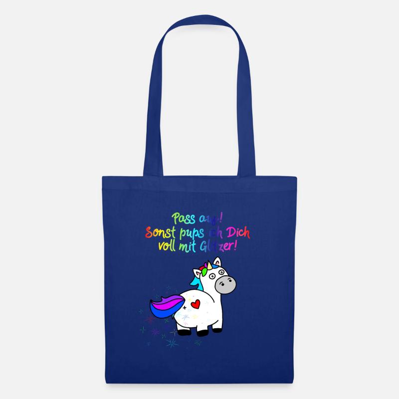 Einhorn Glitzer Pups | Einhornpups - Stoffbeutel - Royalblau