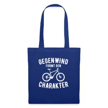 Gegenwind formt den charakter - Stoffbeutel - Royalblau - Vorne