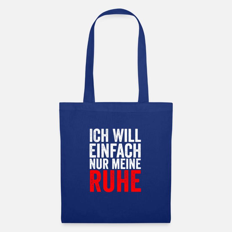 Introvertiert Ich will einfach nur meine Ruhe - Stoffbeutel - Royalblau