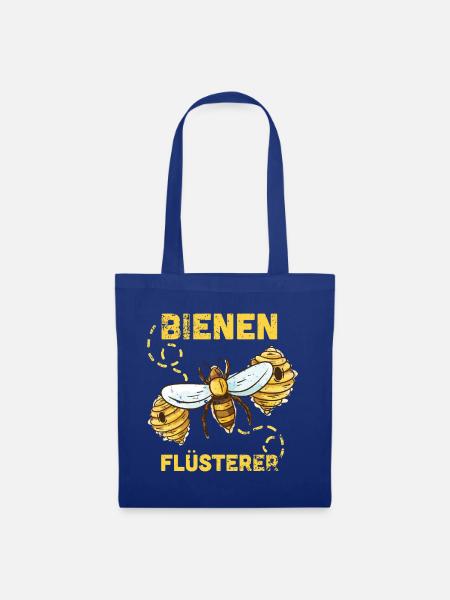 BIENEN FLÜSTERER | Retro Imker Bienenzucht Imkerei - Stoffbeutel - Royalblau