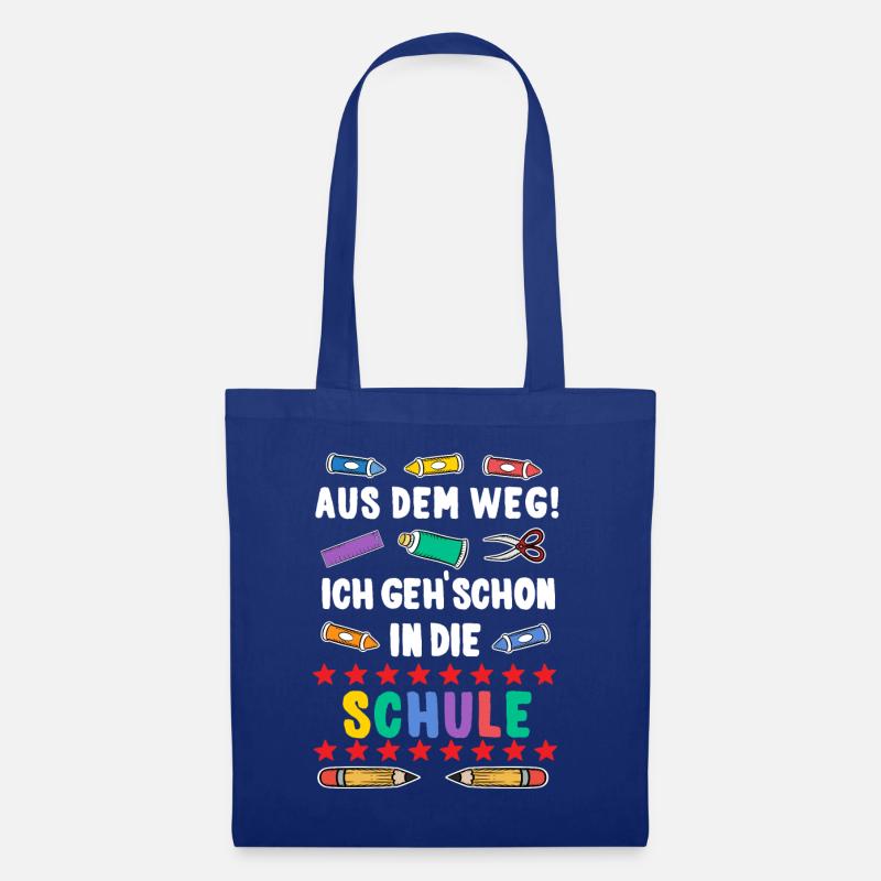 Einschulung 1. Klasse Geschenk Spruch Schulkind - Stoffbeutel - Royalblau