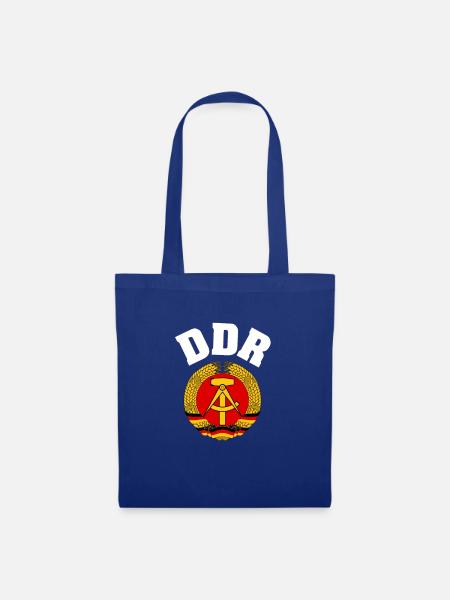 DDR Embleme - Stoffbeutel - Royalblau