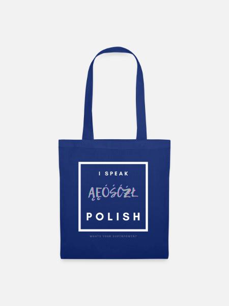 I speak polish - Stoffbeutel - Royalblau