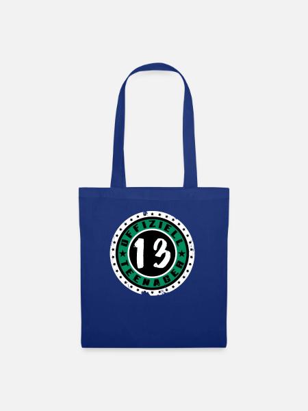 Offiziell 13 Teenager 13. Geburtstag Geschenkidee - Stoffbeutel - Royalblau