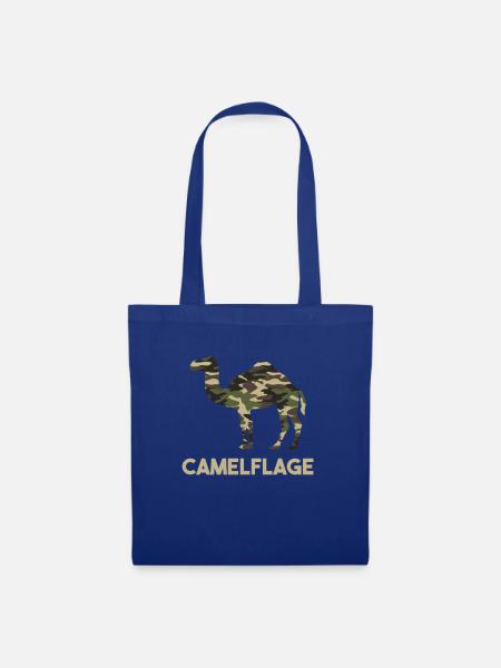 Camelflage, Funny Camel pun - Stoffbeutel - Royalblau