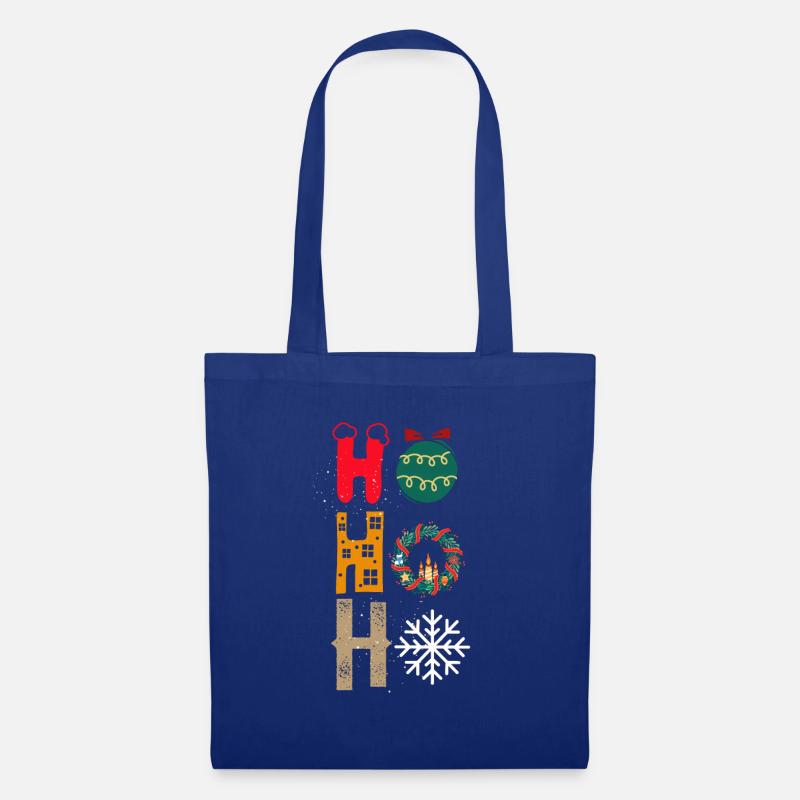 Ho Ho Ho Weihnachtskugeln Kranz Schneeflocken Funny X - Stoffbeutel - Royalblau