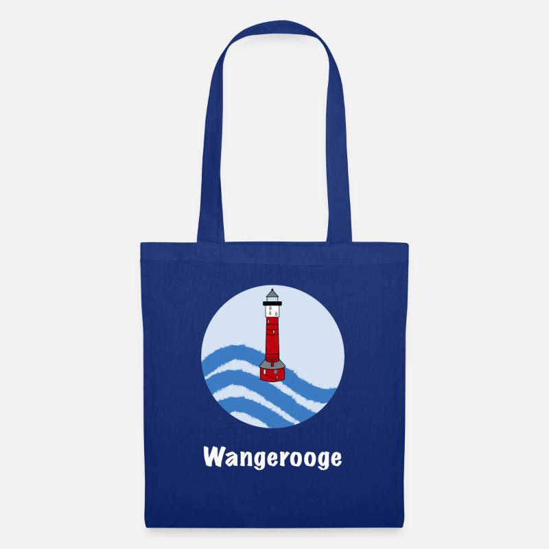 Leuchtturm Wangerooge - Stoffbeutel - Royalblau