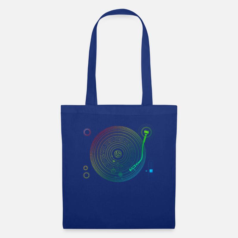 Space DJ Design Solar System Turntable EDM print - Tote Bag - royal blue