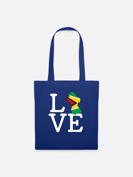 guyana love, guyana - Stoffbeutel - Royalblau