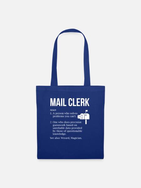 mail clerk definition, mail clerk - Stoffbeutel - Royalblau