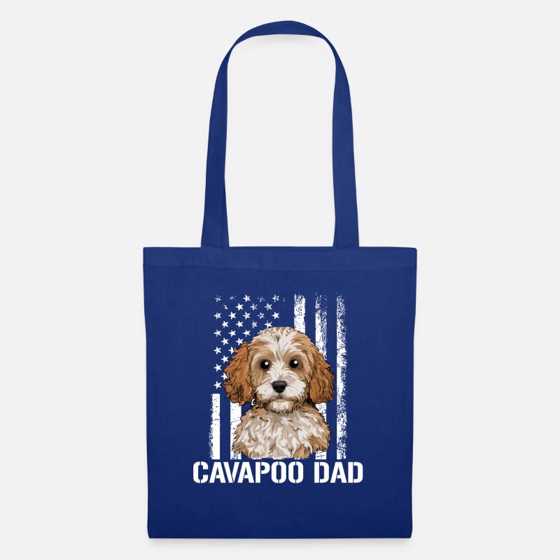 cavapoo dog, cavapoo - Stoffbeutel - Royalblau