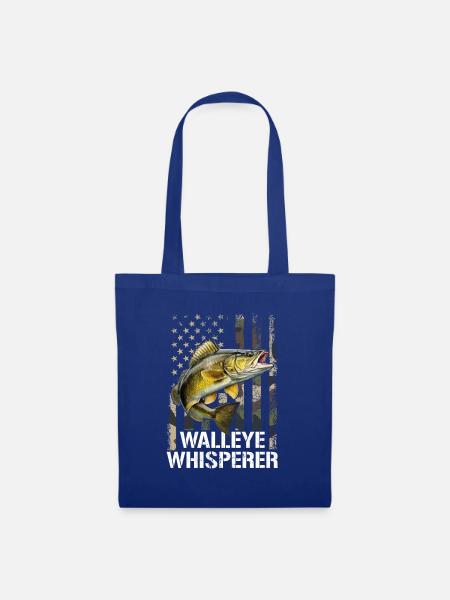walleye whisperer, Fishing - Stoffbeutel - Royalblau