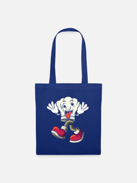 Chef's Hat With Feet Hands And Face Funny Chef's H - Stoffbeutel - Royalblau