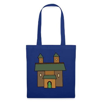 Château, Moyen Âge, Chevaliers, Château, Conte de fées, Forteresse - Sac en tissu - bleu royal - Devant