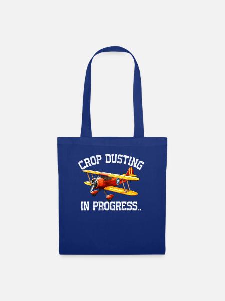 crop duster in progress - Stoffbeutel - Royalblau