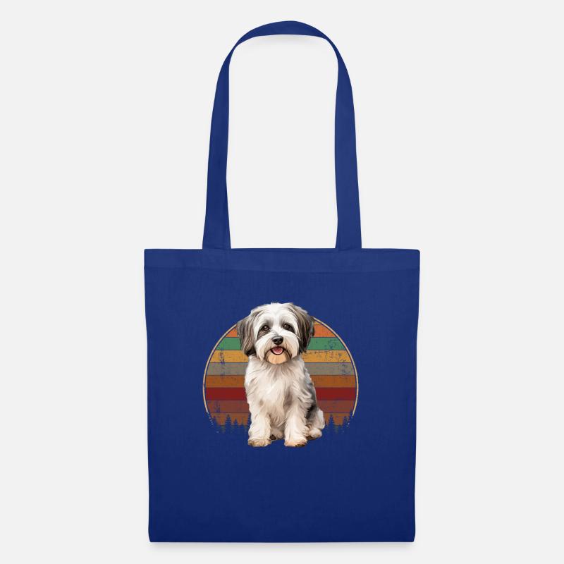 havanese dog, havanese mom - Stoffbeutel - Royalblau