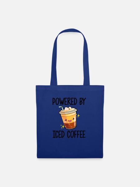 powered by iced coffee, iced coffee - Stoffbeutel - Royalblau