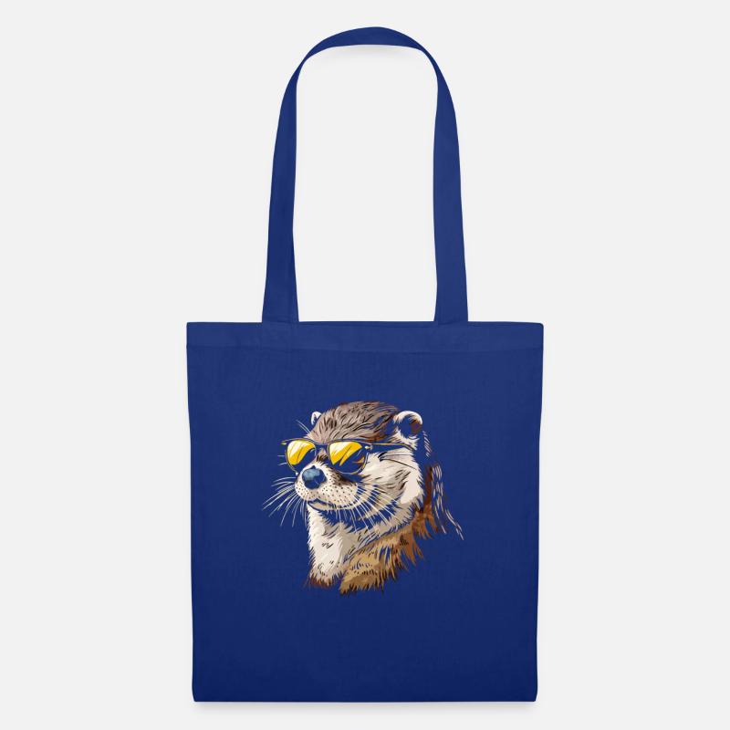 reading is otterly fun, Otter - Stoffbeutel - Royalblau
