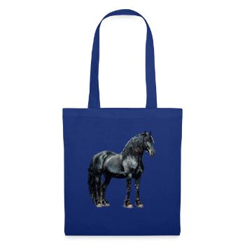 Vintage Friesian horse - Stoffbeutel - Royalblau - Vorne