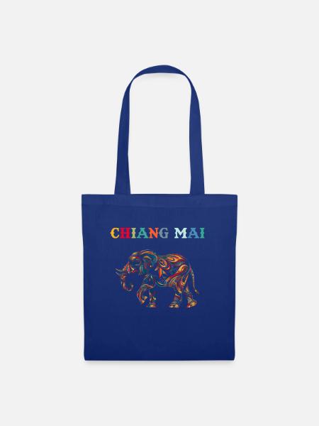 Chiang mai Elephant Thailand - Stoffbeutel - Royalblau