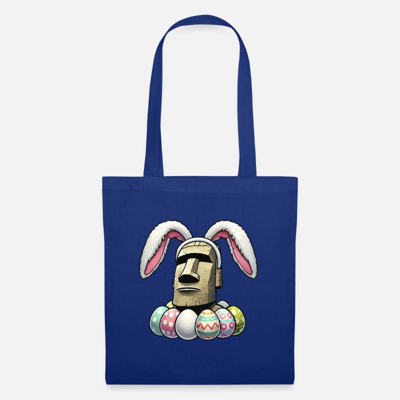 Easter island moai, Isla de Pascua easter island - Stoffbeutel - Royalblau